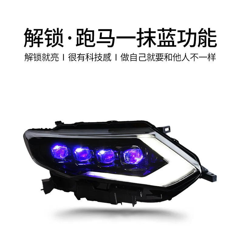 Car Styling Head lamp light for Nissan X-Trail Headlights