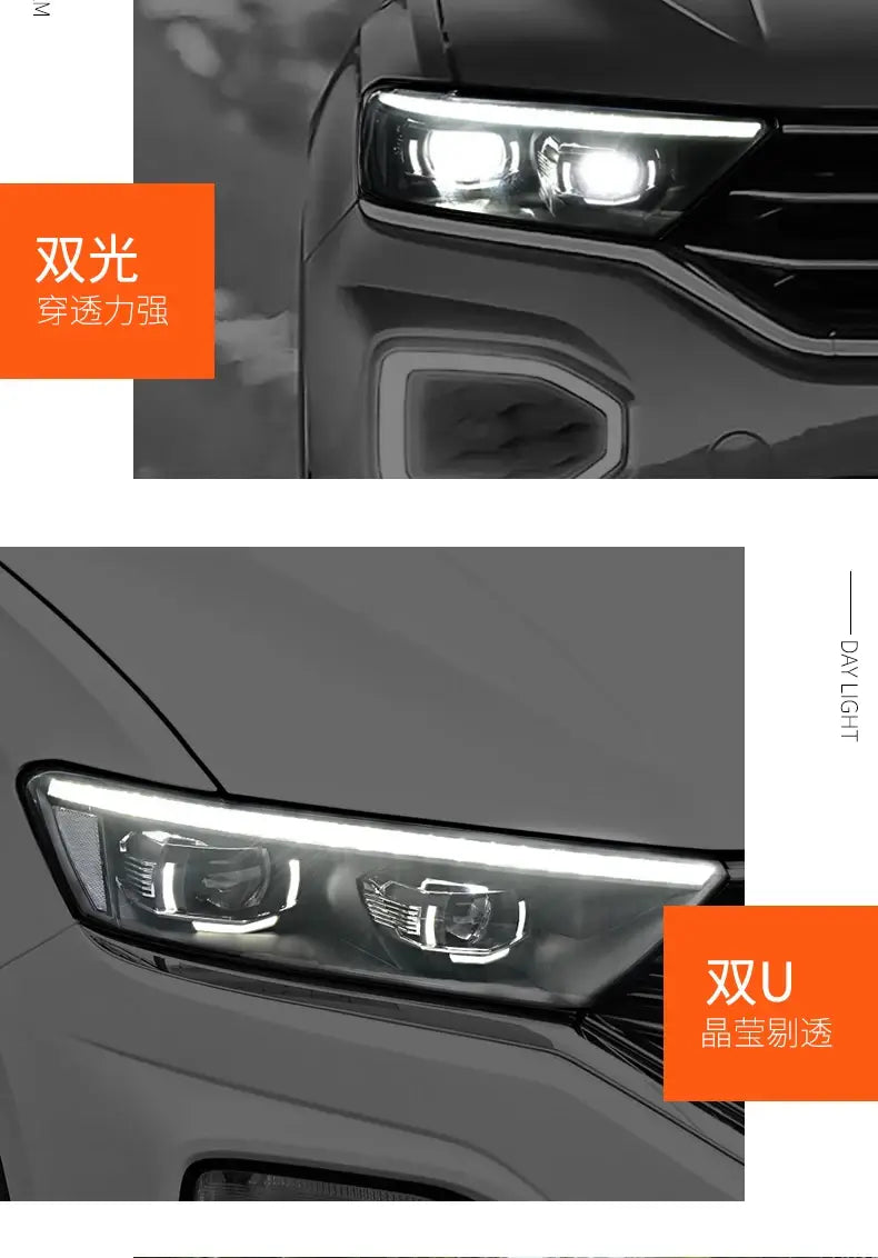 VW T-ROC Headlights 2017-2020 T-ROC LED Headlight Dynamic