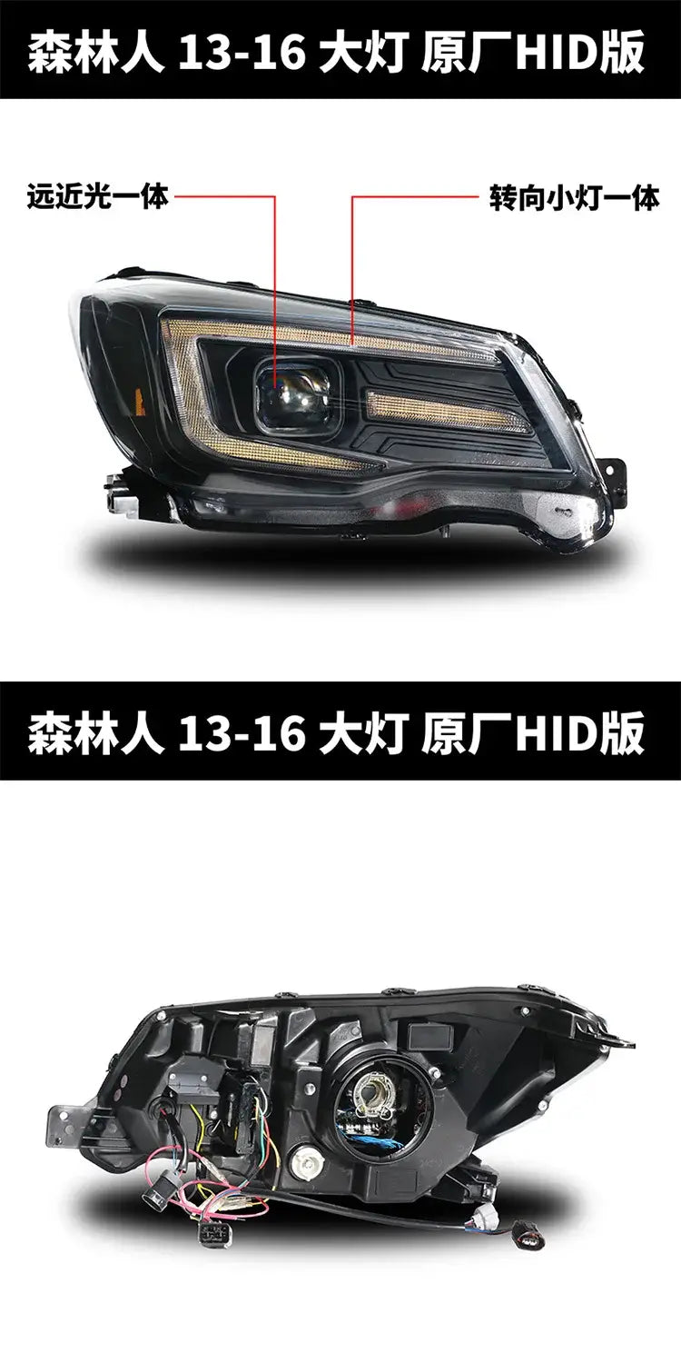 Car Styling Head lamp light for Subaru Forester Headlights