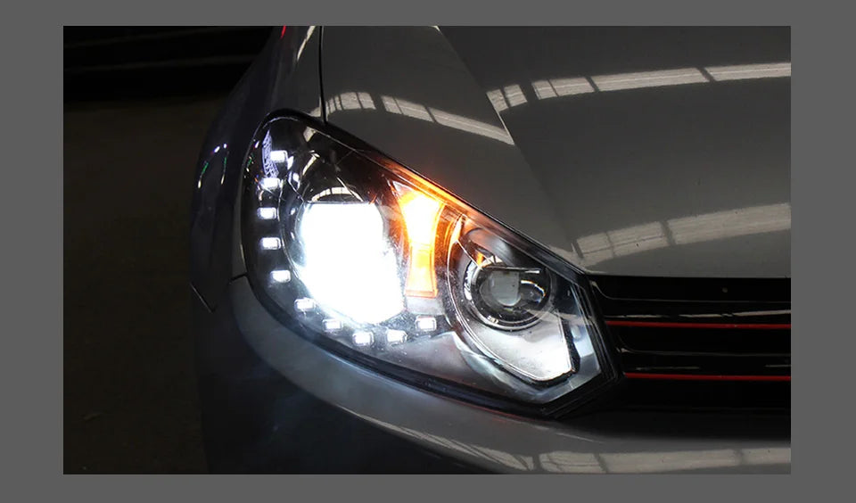 VW Golf 6 Headlights 2009-2012 Golf6 LED Headlight LED DRL