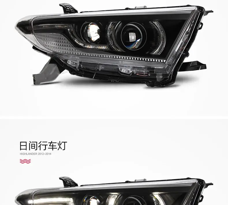 Car Styling Head lamp light for Highlander Headlights 2012