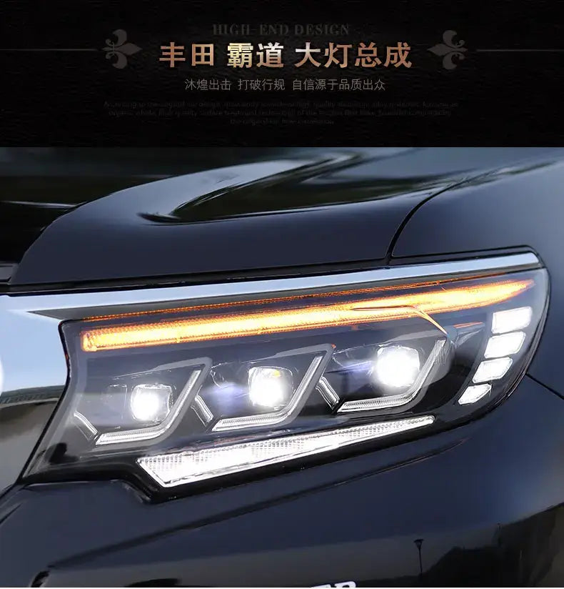 Car Styling Head lamp light for Toyota Prado Headlights