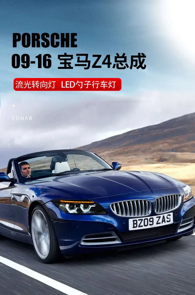 BMW Z4 Headlights 2009-2016 E89 LED Headlight DRL Hid Head