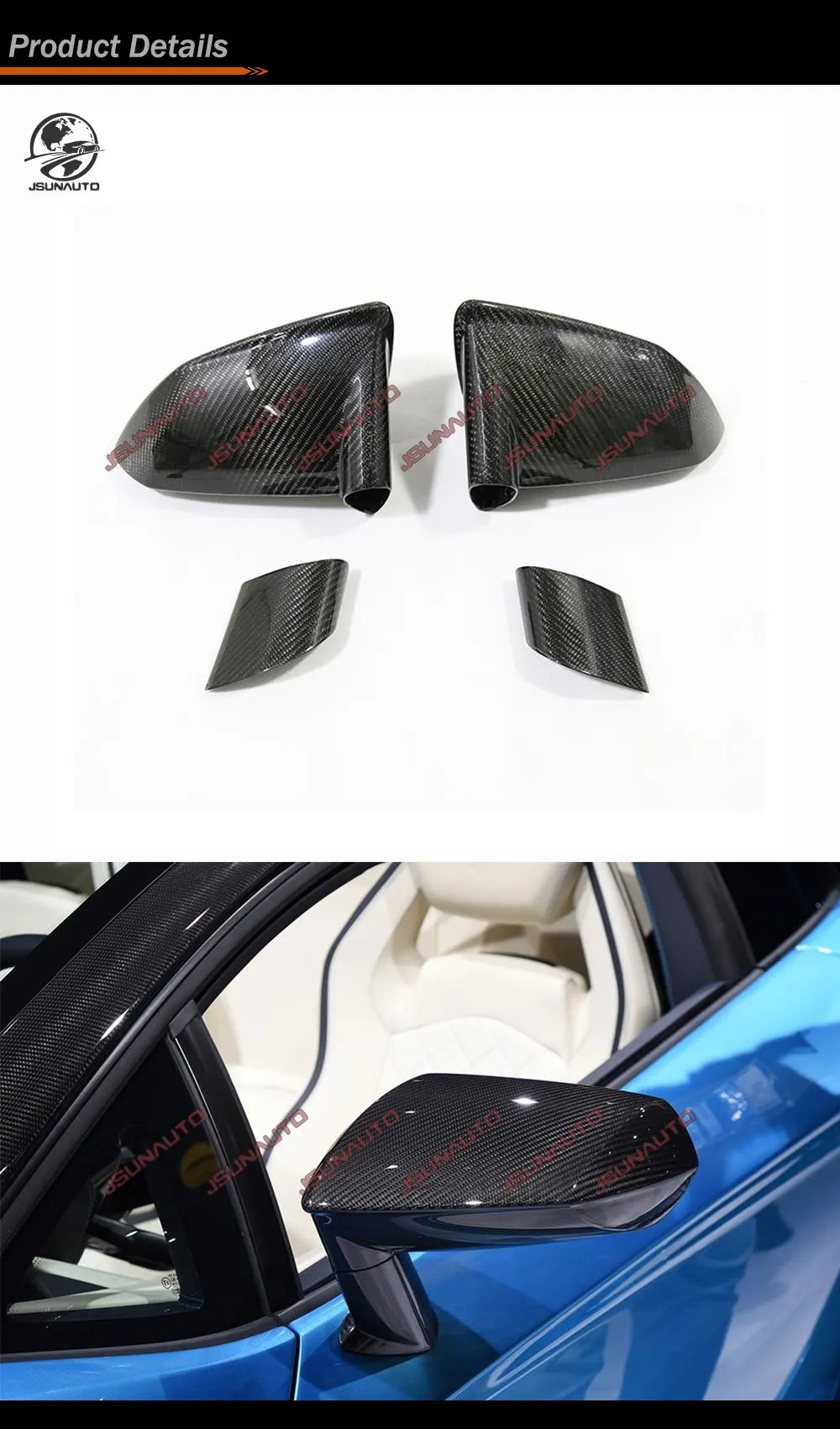 For Lamborgini Aventador OEM Dry Carbon Fiber Side Mirror