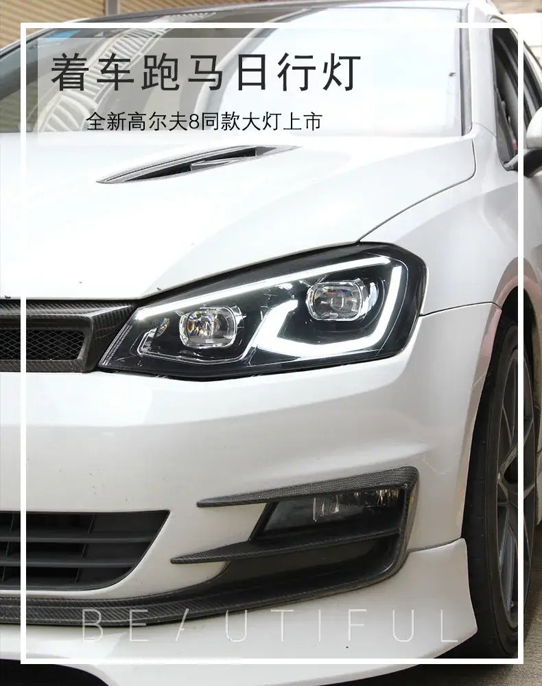 Car Styling Headlights for Golf 7 LED Headlight Animation