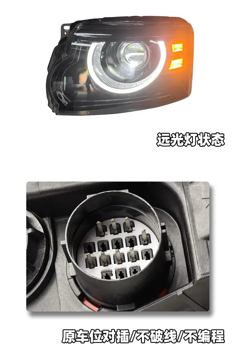 Car Styling Head lamp light for Discovery Headlights