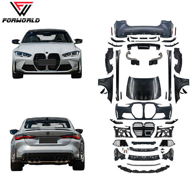 FW Factory Car Parts Front Rear Bumper One-one Wide Kit Full Complete Bodykit Upgrade for BMW 4 Series G22 G23 20-23 to M4 - CAR CRAFT INDIA