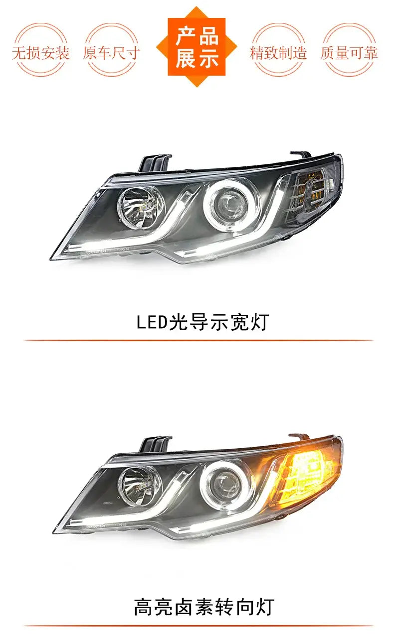 Car Styling Head lamp light for Kia Forte Headlights