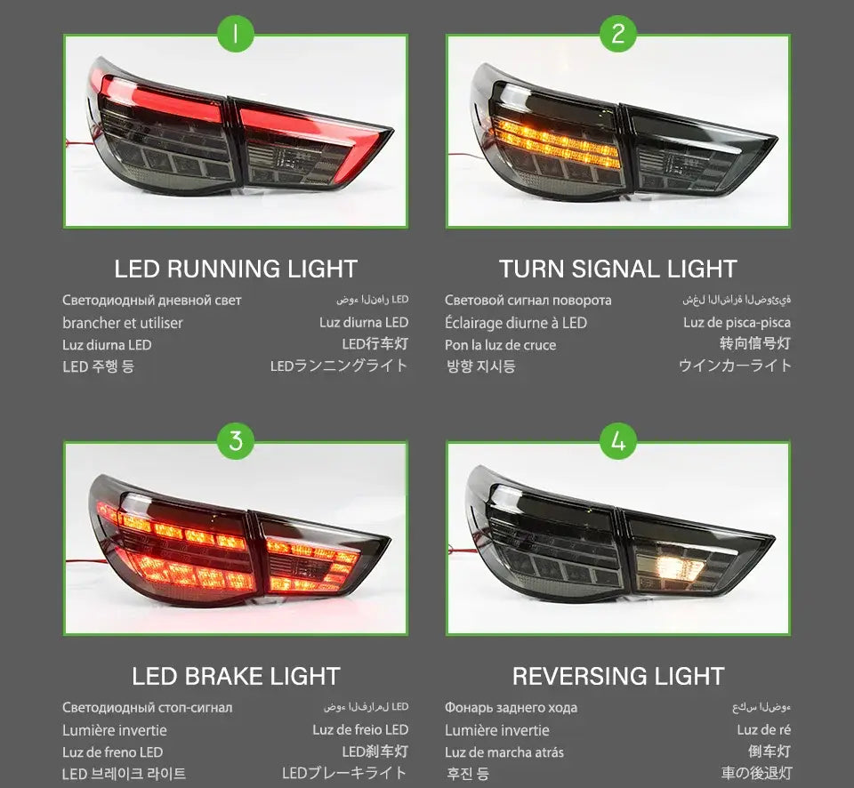 Toyota Mark X Tail Lights 2010-2012 Reiz LED Tail Light DRL