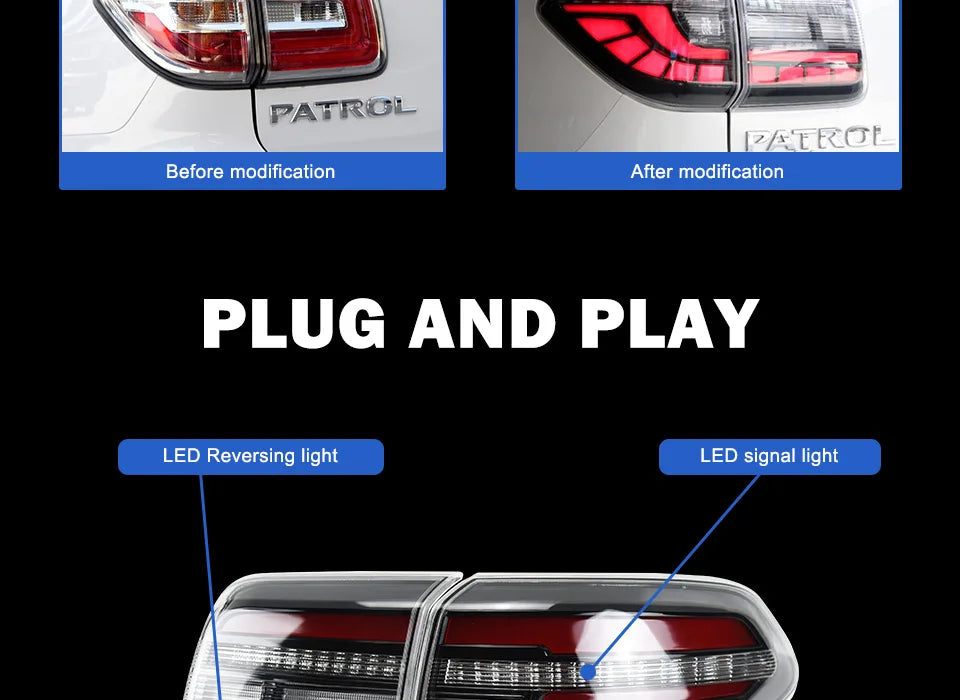 Car Styling Tail lamp light for Patrol Tail Lights 2012-2019