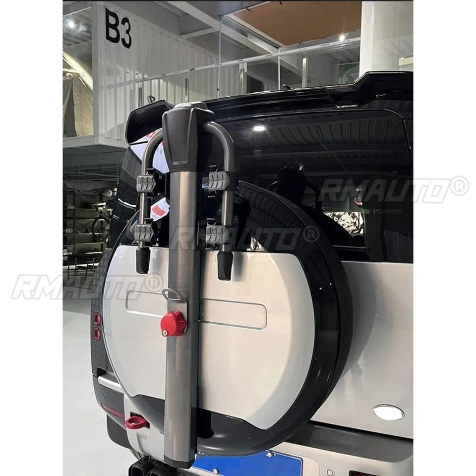 For Land Rover Defender 2020-2025 Chin Body Kit Bike Trunk Mount Rack Bike Spare Tire Mounted Rack Hitch Mount Car Accessories - CAR CRAFT INDIA