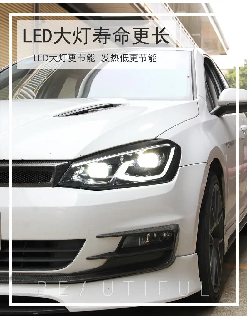 Car Styling Headlights for Golf 7 LED Headlight Animation