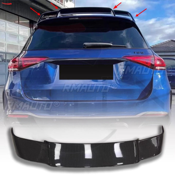 For Benz W167 GLE63 AMG 2020-2024 Real carbon Fiber Car Roof Spoiler Modification Part Rear Roof Spoiler Wing Car Accessories Exterior - CAR CRAFT INDIA