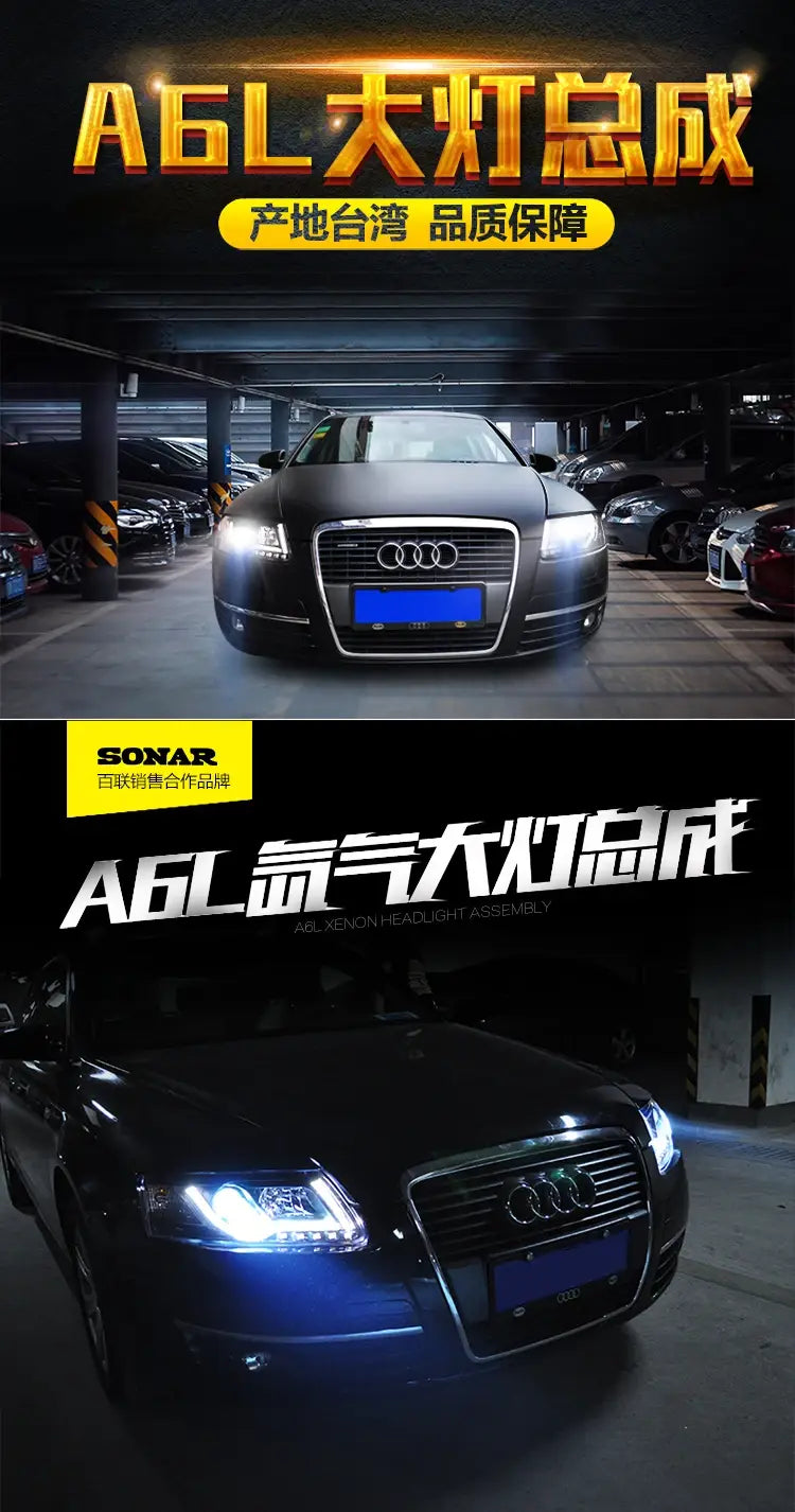 A6 Headlights 2005-2011 A6 C5 C6 Taiwan Sonar LED Headlight