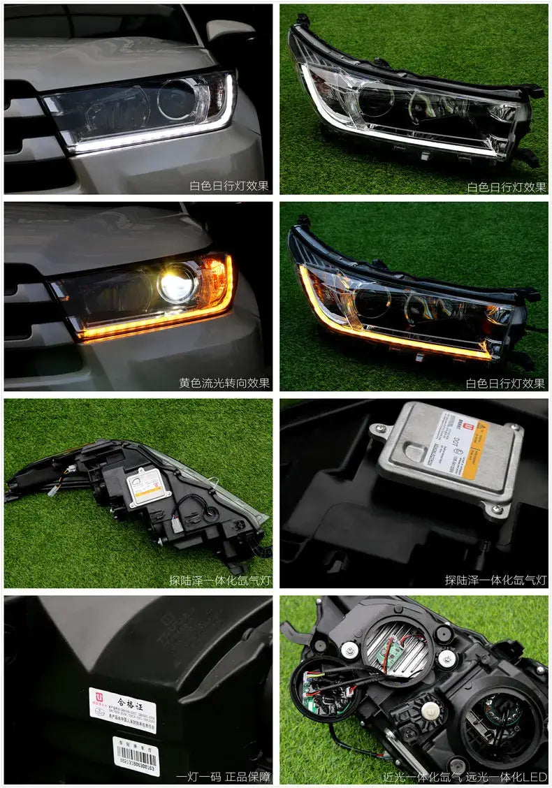 Car Styling Head lamp light for Toyota Highlander Headlights