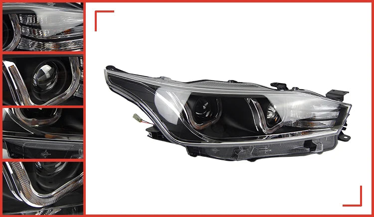 Car Styling Head lamp light for Toyota Yaris Headlights