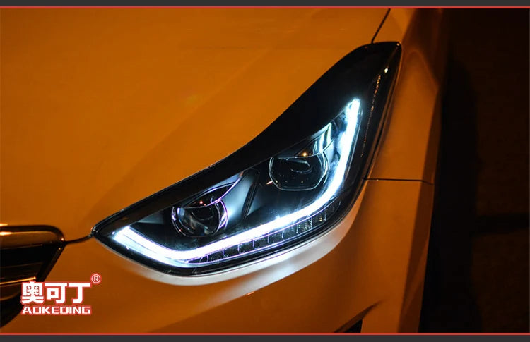 Car Styling Head lamp light for Hyundai Elantra Headlights
