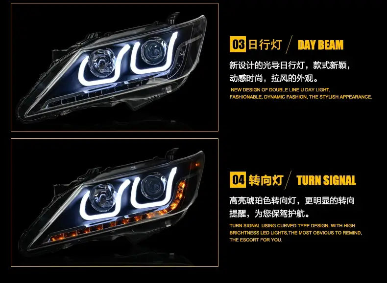 Toyota Camry V50 LED Headlight 2012-2014 Camry LED DRL Hid