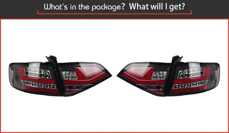 A4 B8 Tail Lights 2009-2012 A4L LED Tail lamp light LED DRL