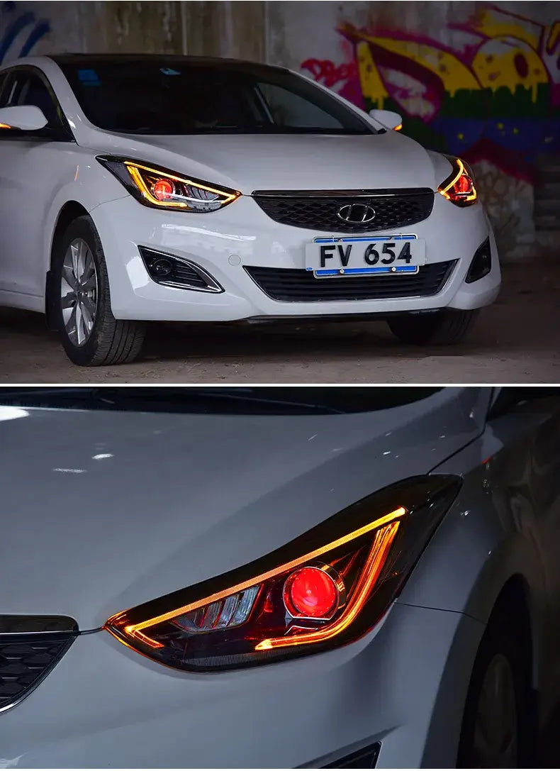 Car Styling Head lamp light for Hyundai Elantra LED