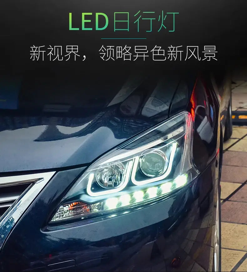 Car Styling Head lamp light for Sylphy Headlights 2012