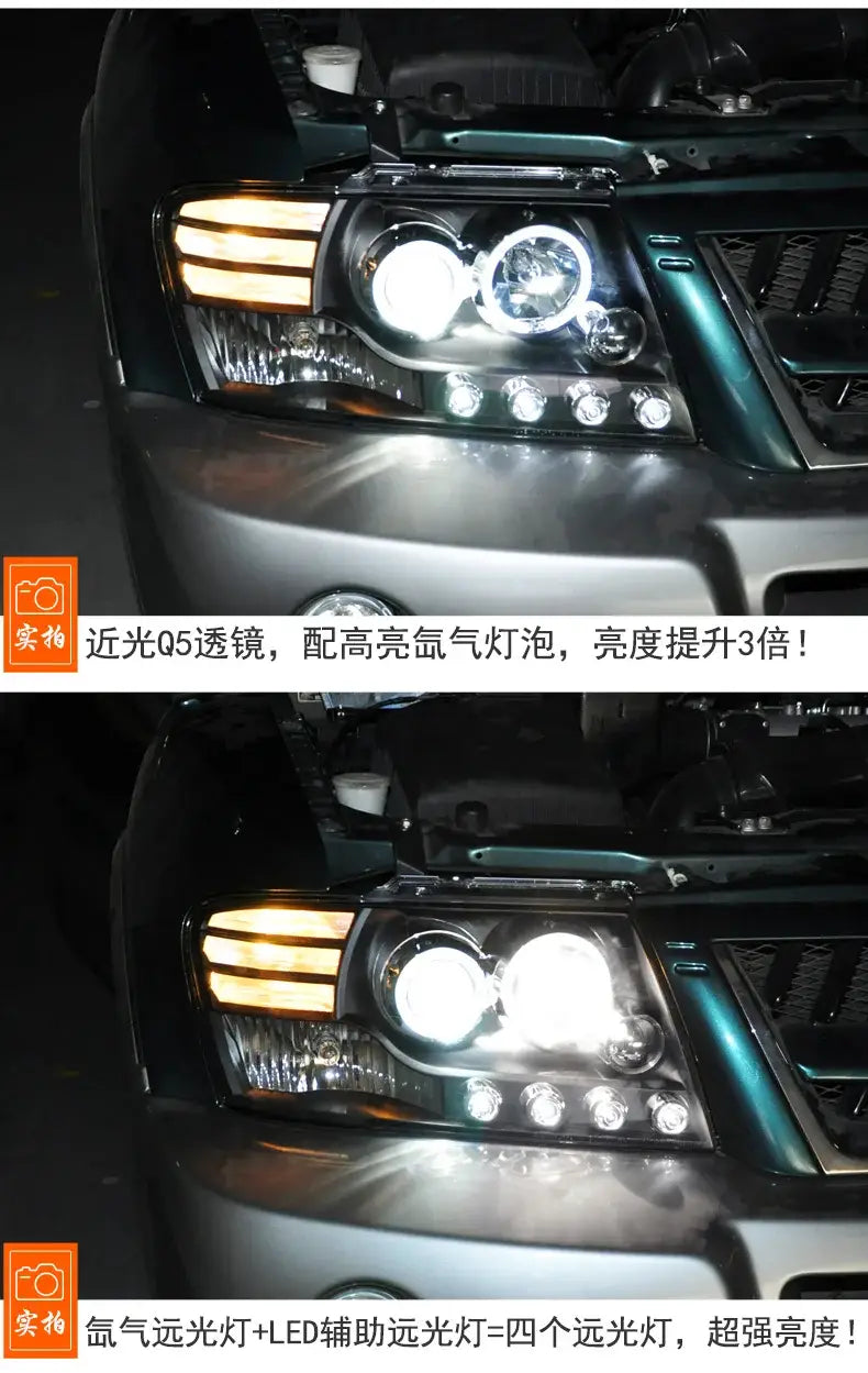 Pajero V73 Headlights 2004-2016 Montero LED Headlight DRL