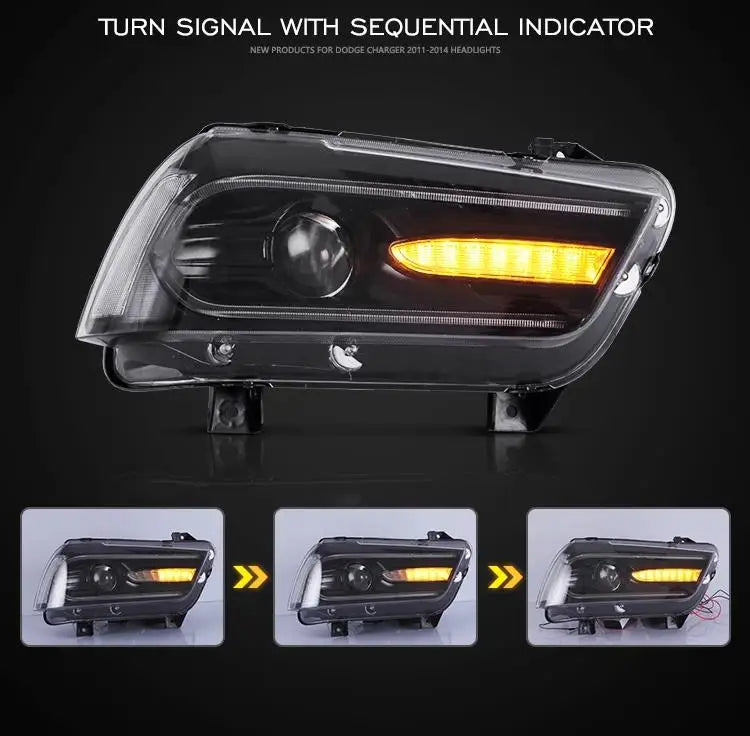 Dodge Charger Headlights 2011-2014 Charger LED Headlight