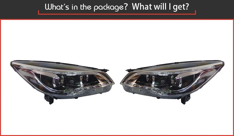 Ford Escape Kuga 2014-2016 LED Headlight DRL Hid Head lamp