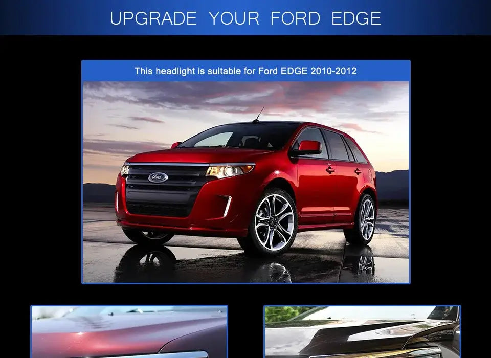 Ford Edge Headlights 2012-2014 Edge LED Headlight DRL Hid