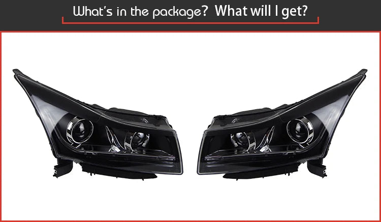 Car Styling Head lamp light for Chevrolet Cruze Headlight