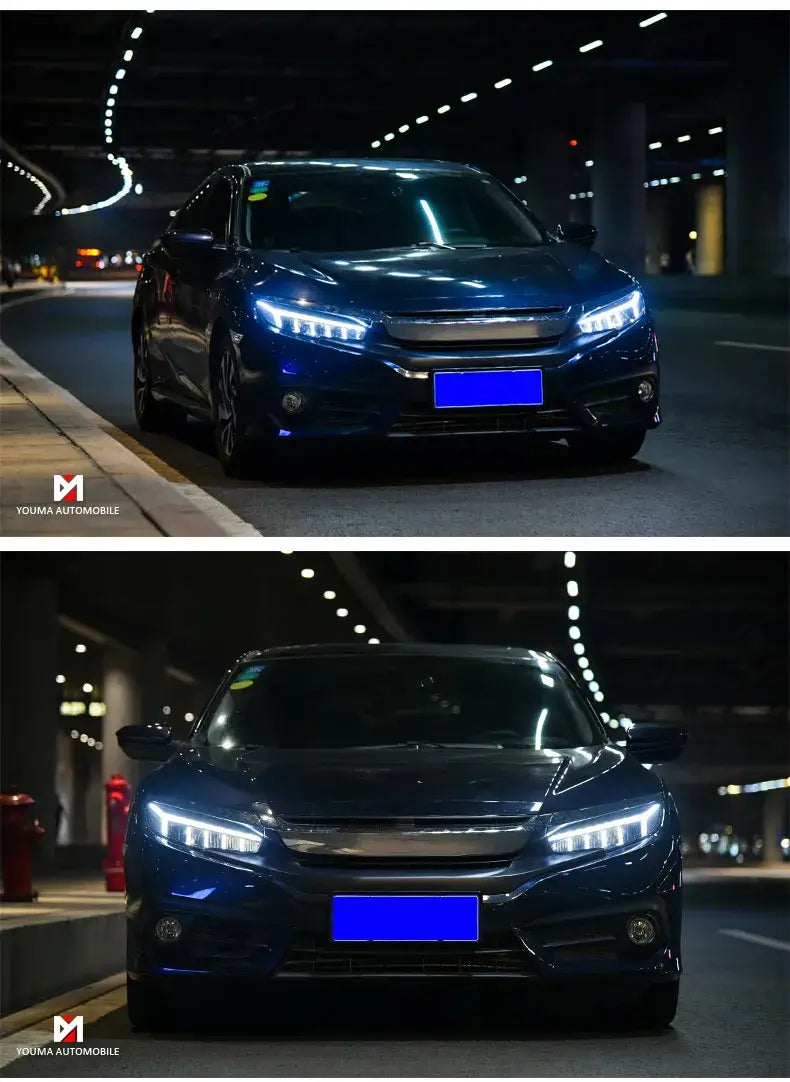 Civic Headlights 2016-2018 All LED Headlight DRL Dynamic