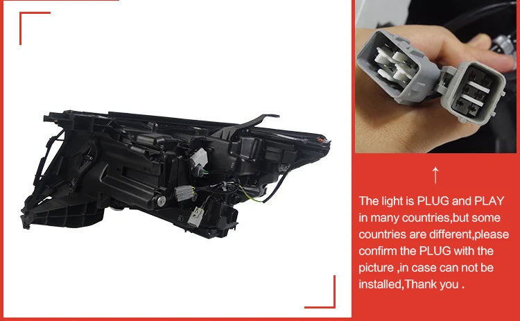 Toyota Prado Headlights 2017-2018 Dynamic Turn Signal LED