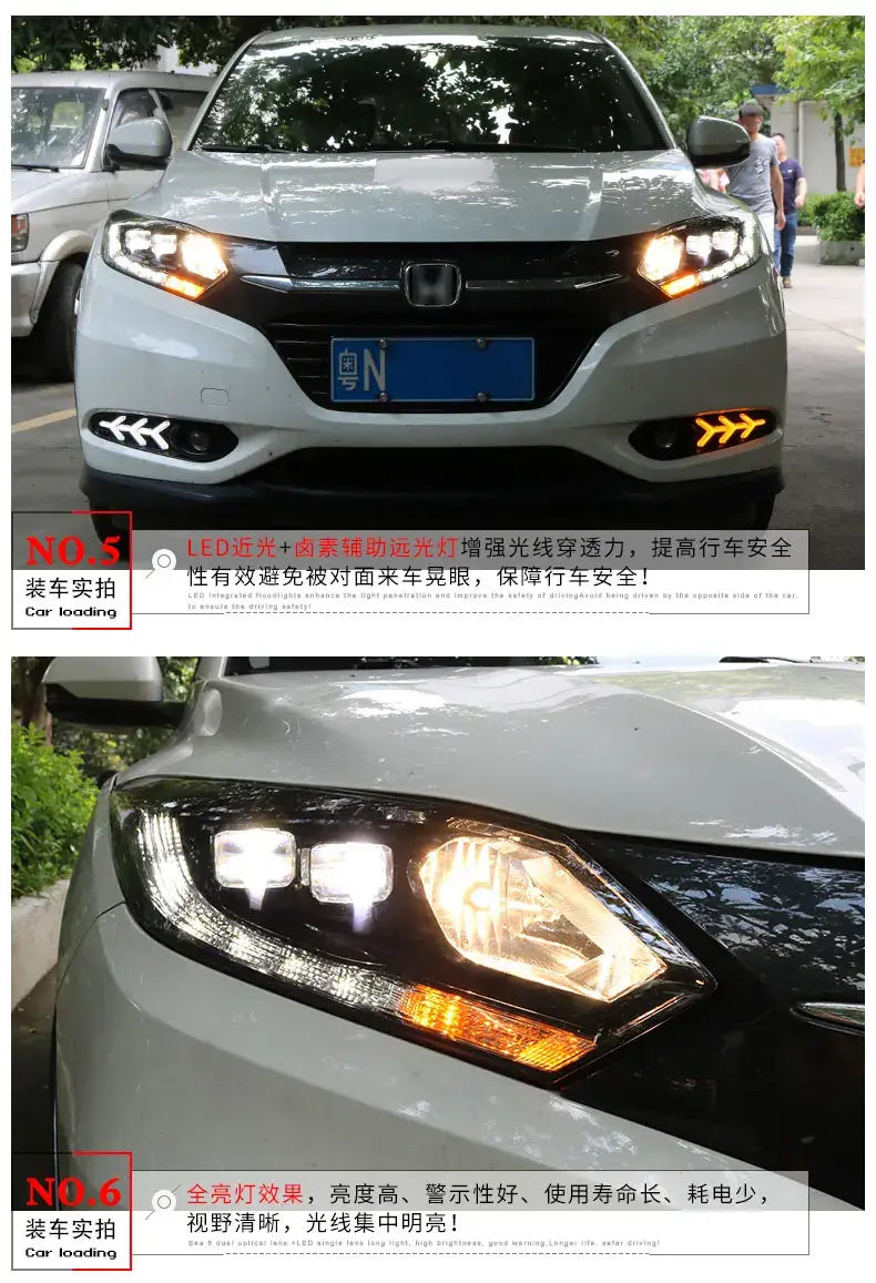 Car Styling Head lamp light for HRV Vezel LED Headlight