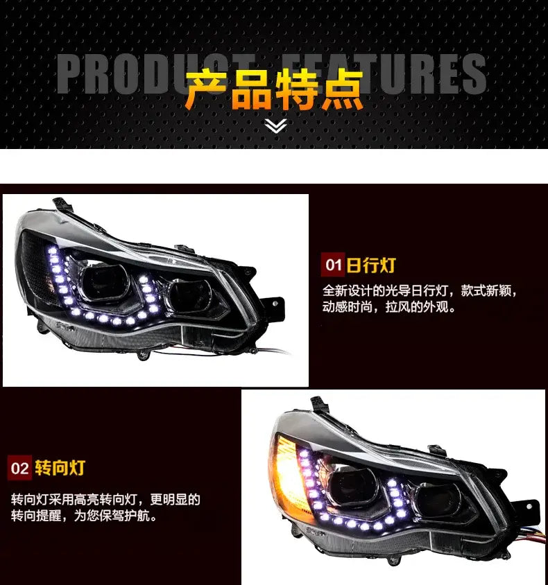 Car Styling Head lamp light for Subaru XV Headlights