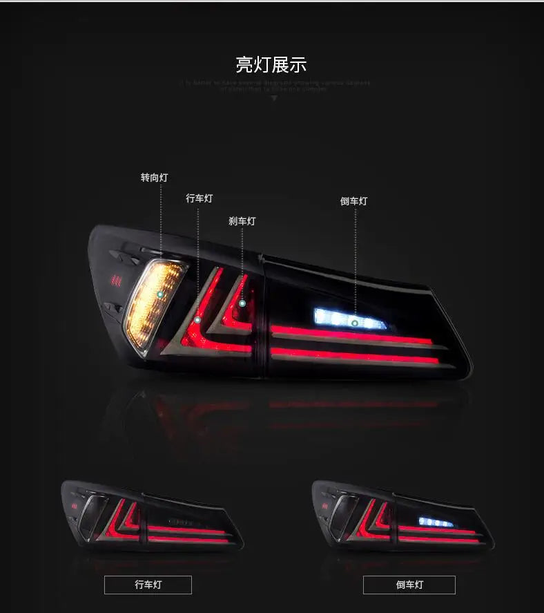 Car Styling Tail lamp light for Lexus IS250 Tail Lights