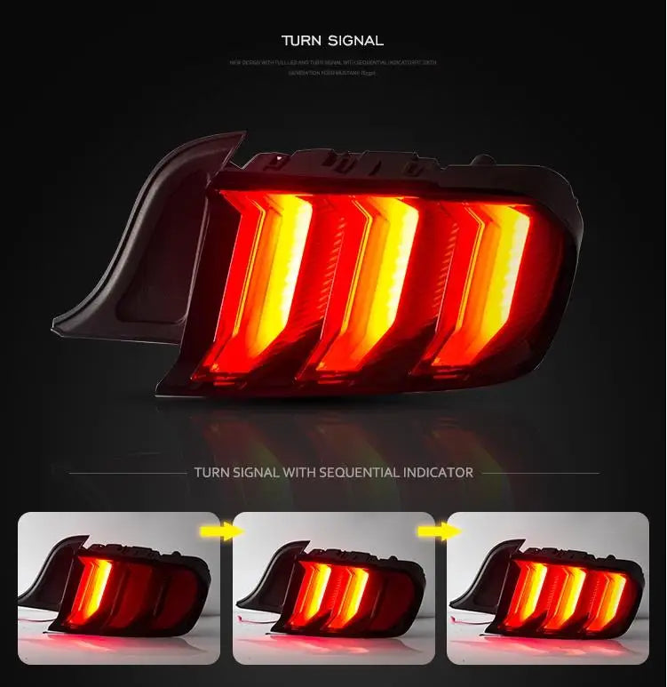 Ford Mustang Tail Lights 2015-2019 Dynamic Signal Tail lamp