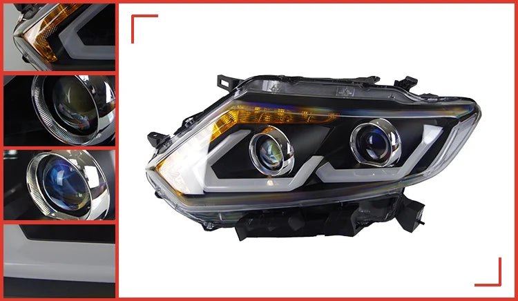 Nissan X-Trail Headlights 2014-2016 Rogue LED Headlight DRL