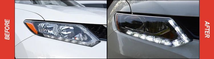 Car Styling Head lamp light for Nissan X-Trail Headlights