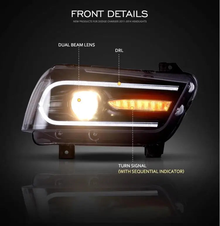 Dodge Charger Headlights 2011-2014 Charger LED Headlight