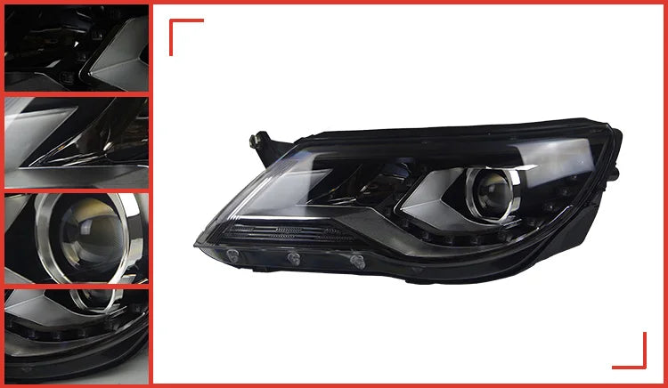 Tiguan Headlights 2007-2012 Tiguan LED Headlight LED DRL Hid