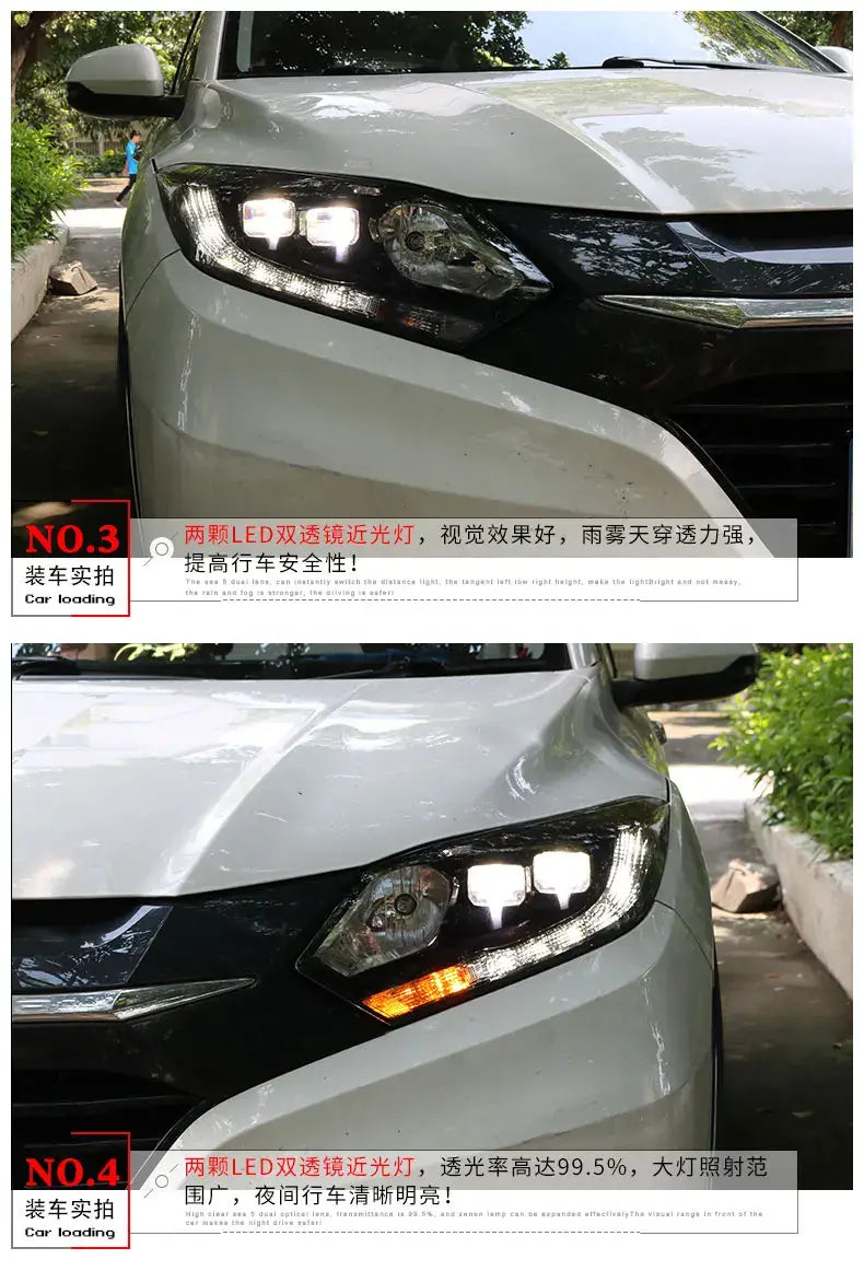 Car Styling Head lamp light for HRV Vezel LED Headlight