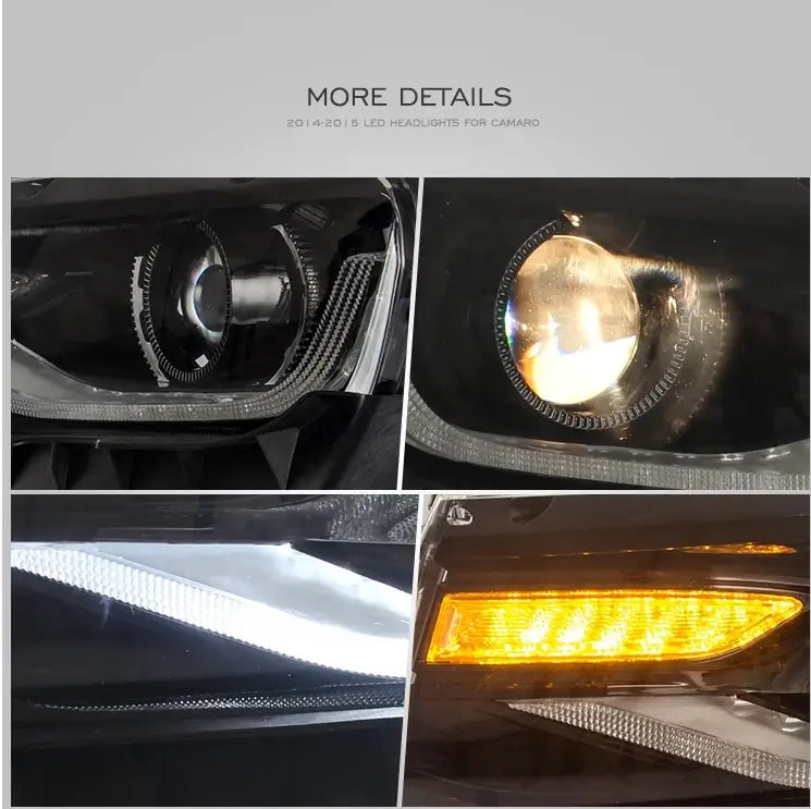 Car Styling Head lamp light for Chevrolet Camaro Headlights