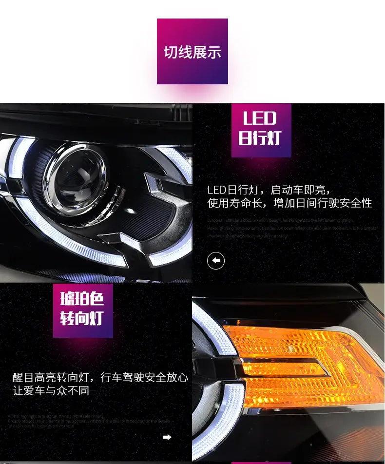 Car Styling Head lamp light for Discovery Freelander