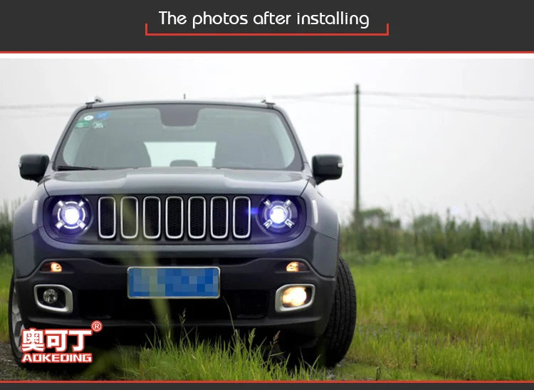 Jeep Renegade Headlights 2015-2018 LED Headlight LED DRL Hid