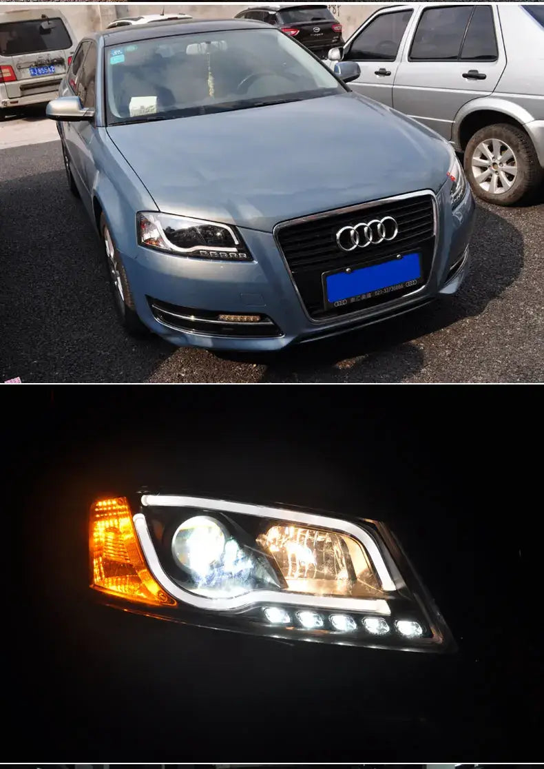 A3 Headlights 2008-2012 S3 Sedan Hatchback Headlight DRL Hid