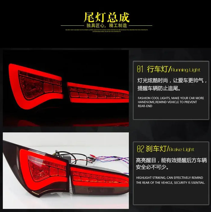 Hyundai IX45 Tail Lights 2013-2017 New Santa Fe LED Tail