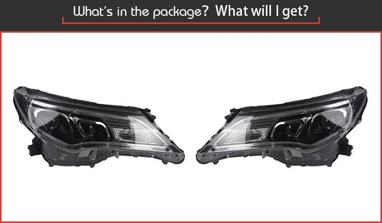 Car Styling Head lamp light for Toyota RAV4 Headlights