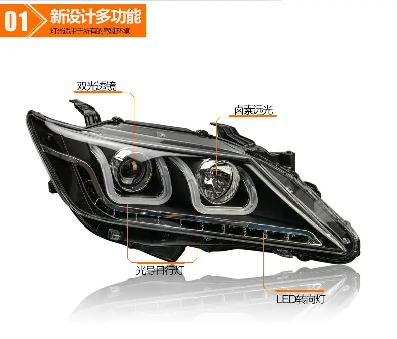 Toyota Camry V50 LED Headlight 2012-2014 Camry LED DRL Hid