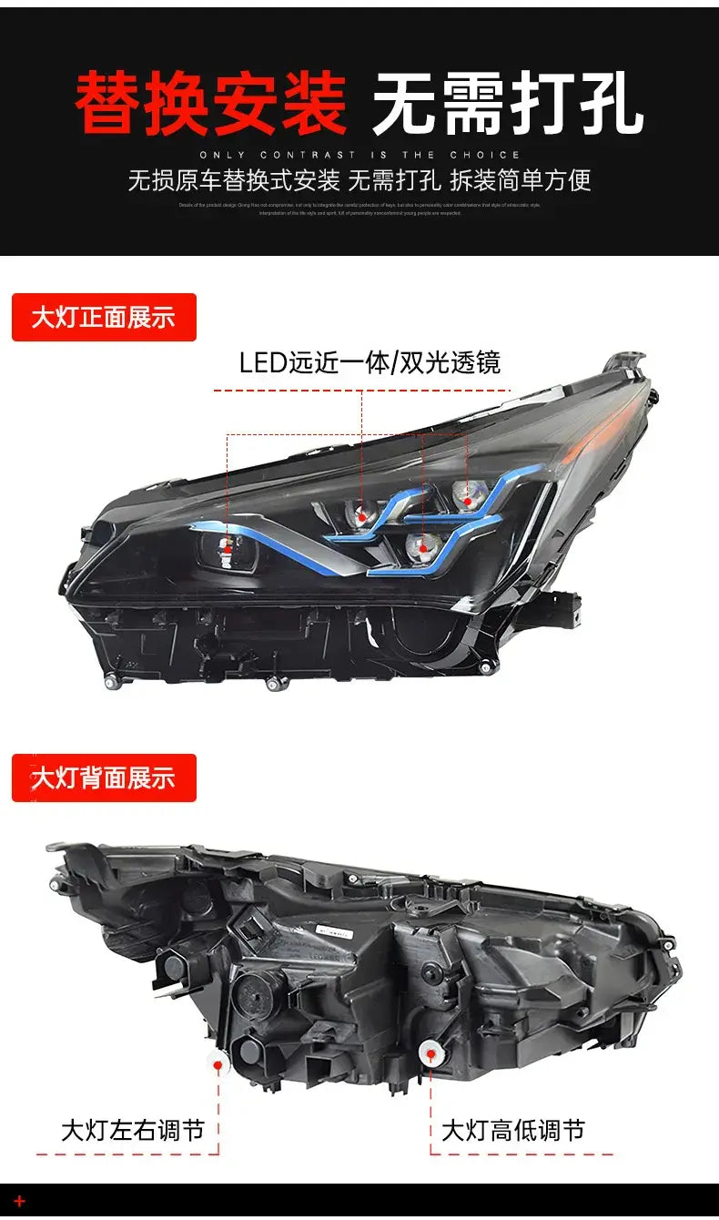 Car Styling Head lamp light for Lexus NX200T Headlights