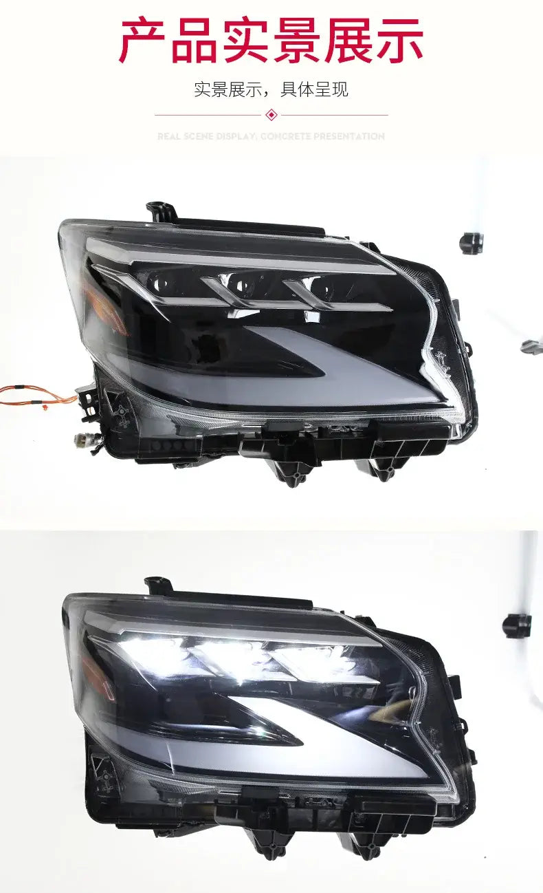 Car Styling Head lamp light for GX400 Headlights 2014-2020